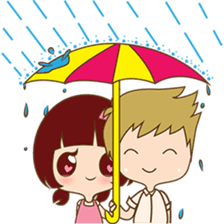 The sweet newlywed couple sticker #3221760