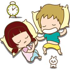 The sweet newlywed couple sticker #3221765