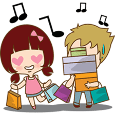 The sweet newlywed couple sticker #3221766