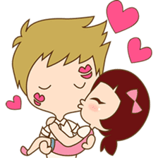 The sweet newlywed couple sticker #3221770