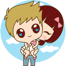 The sweet newlywed couple sticker #3221771