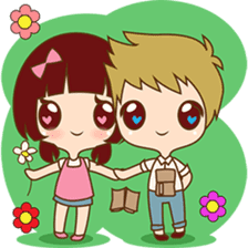 The sweet newlywed couple sticker #3221773