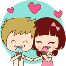 The sweet newlywed couple sticker #3221774