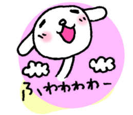 Lonely white dog. sticker #3222268