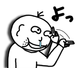 HANATARE boy with three hairs sticker #3223179