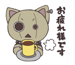 robot cat sticker #3223627