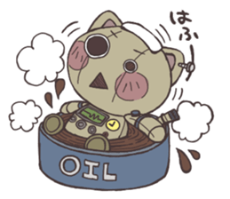 robot cat sticker #3223629