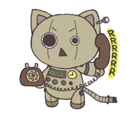 robot cat sticker #3223640