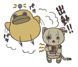robot cat sticker #3223641