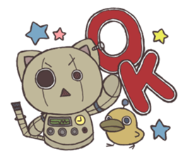 robot cat sticker #3223651