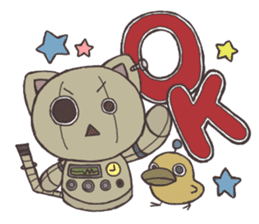 robot cat sticker #3223651