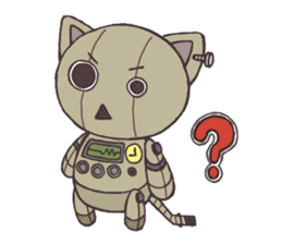 robot cat sticker #3223653
