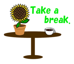 Feeling of a sunflower (English) sticker #3224737