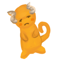 Horn cat sticker #3225033