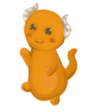 Horn cat sticker #3225035