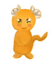 Horn cat sticker #3225036