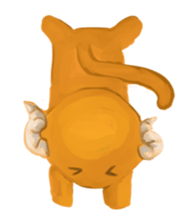 Horn cat sticker #3225038