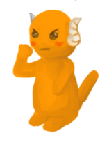 Horn cat sticker #3225050