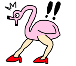 beautiful leg flamingo sticker #3225143