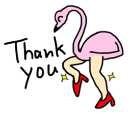 beautiful leg flamingo sticker #3225145