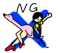 beautiful leg flamingo sticker #3225148