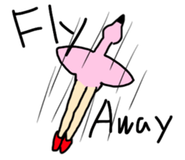 beautiful leg flamingo sticker #3225152