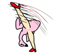 beautiful leg flamingo sticker #3225158