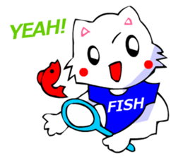 White Cat (Japanese Classical) sticker #3225509