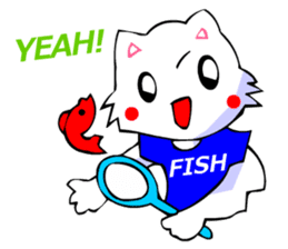 White Cat (Japanese Classical) sticker #3225509