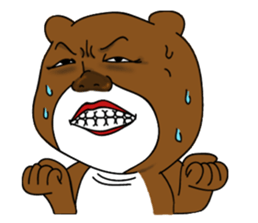 Woman and Bear -Game start!- sticker #3225887