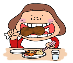 Woman and Bear -Game start!- sticker #3225893