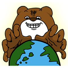 Woman and Bear -We want to be a student-