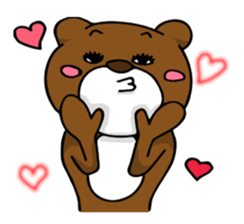 Woman and Bear -We want to be a student- sticker #3226065