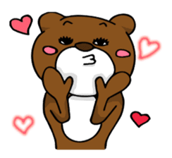 Woman and Bear -We want to be a student- sticker #3226065