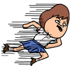 Woman and Bear -We want to be a student- sticker #3226071