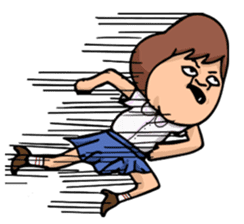 Woman and Bear -We want to be a student- sticker #3226071