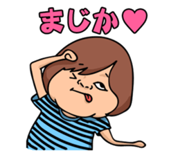 Woman and Bear -We want to be a student- sticker #3226072