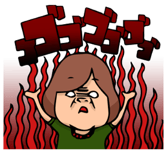 Woman and Bear -We want to be a student- sticker #3226074