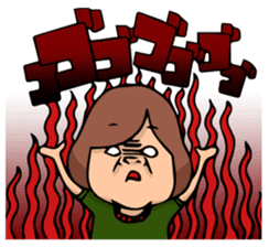 Woman and Bear -We want to be a student- sticker #3226074