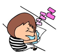 Woman and Bear -We want to be a student- sticker #3226075