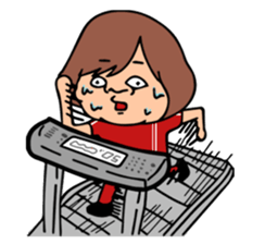 Woman and Bear -We want to be a student- sticker #3226078