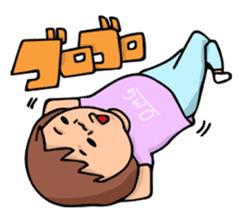 Woman and Bear -We want to be a student- sticker #3226079