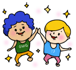 Woman and Bear -We want to be a student- sticker #3226096