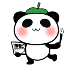 Cartoonist panda teacher sticker #3226496