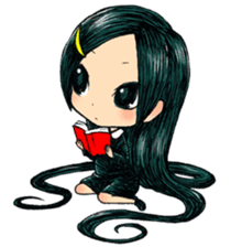 Trailly"the girl of dark night" sticker #3226540