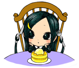 Trailly"the girl of dark night" sticker #3226541