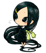 Trailly"the girl of dark night" sticker #3226542