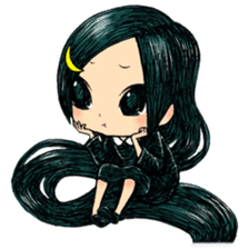 Trailly"the girl of dark night" sticker #3226543