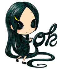 Trailly"the girl of dark night" sticker #3226544