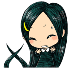 Trailly"the girl of dark night" sticker #3226545